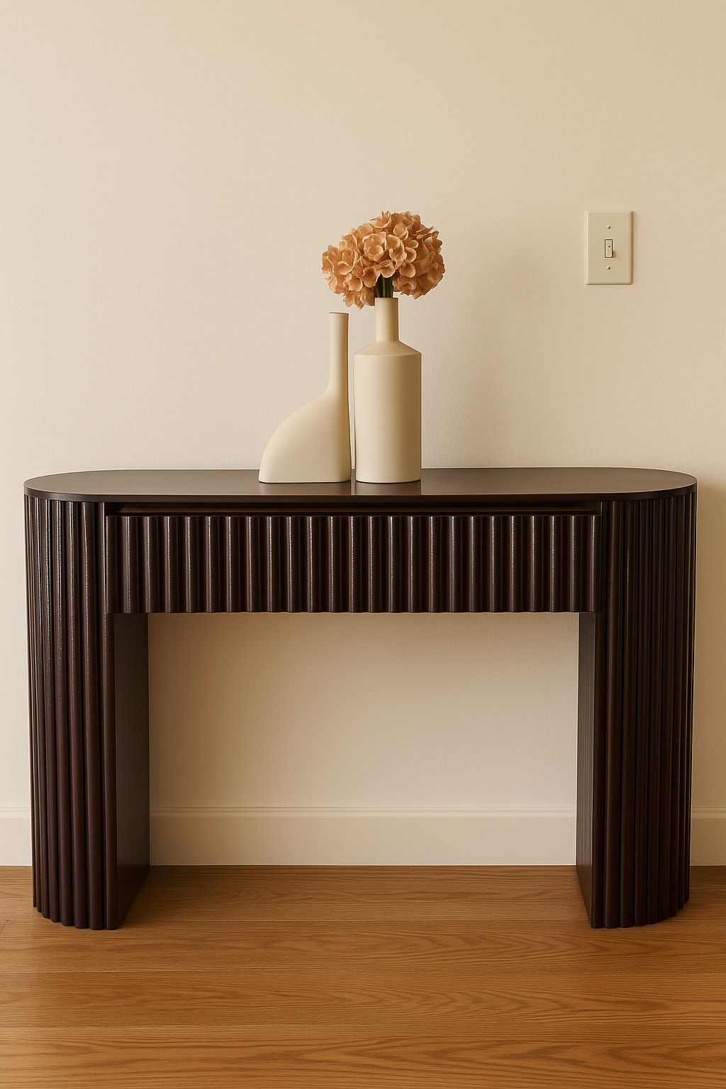 Artisan Ridge - Ribbed Handcrafted Console Table