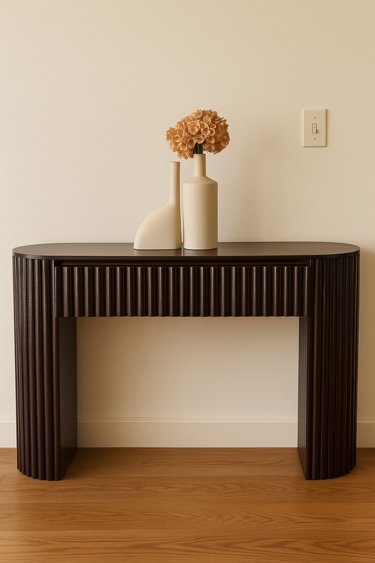 Artisan Ridge - Ribbed Handcrafted Console Table