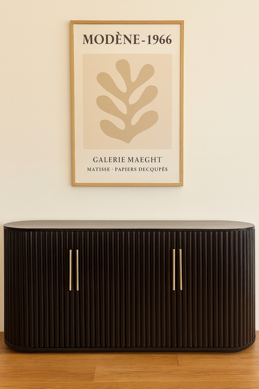 Form & Function – Ribbed Wooden Storage Sideboard