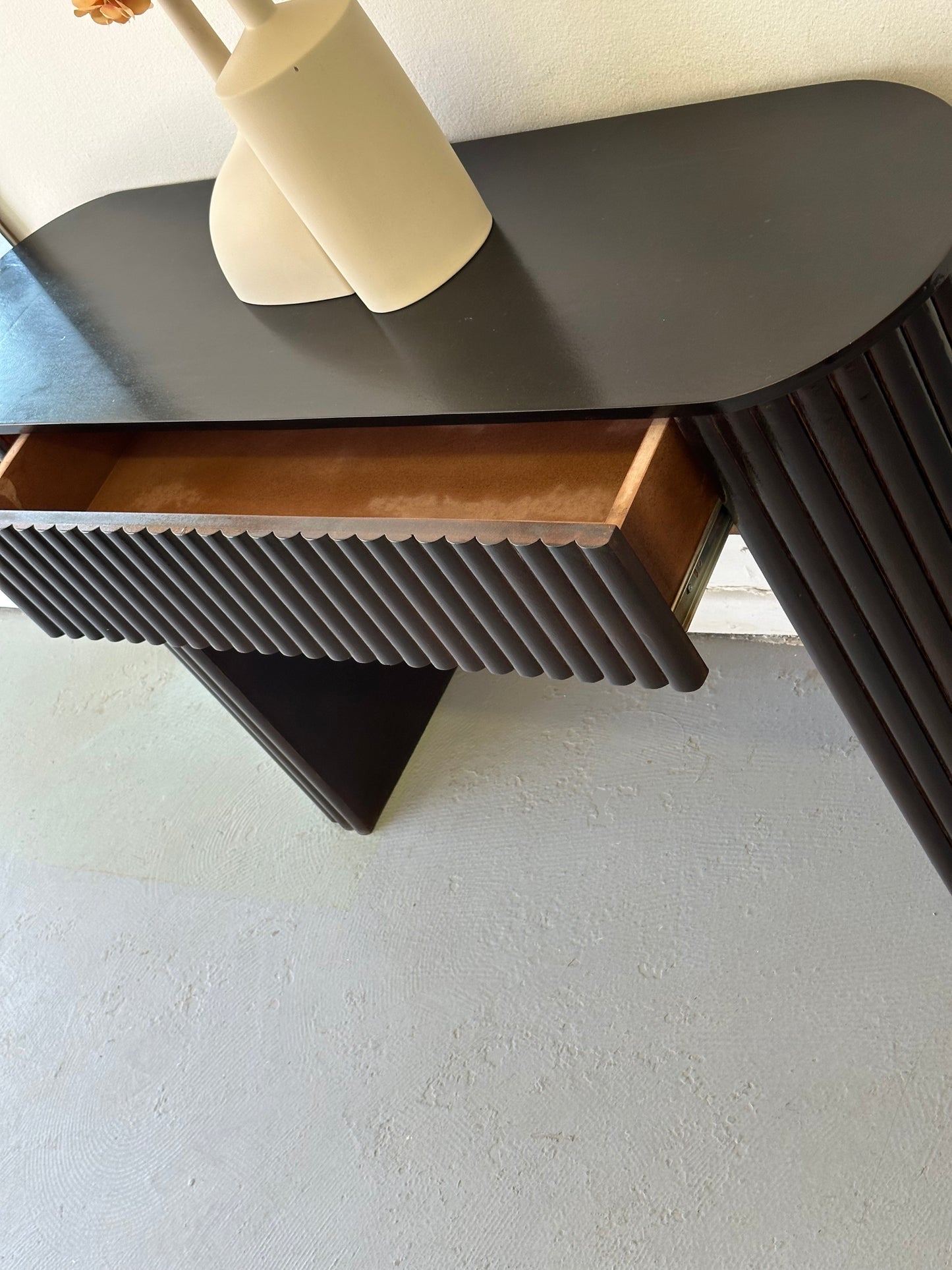 Artisan Ridge - Ribbed Handcrafted Console Table